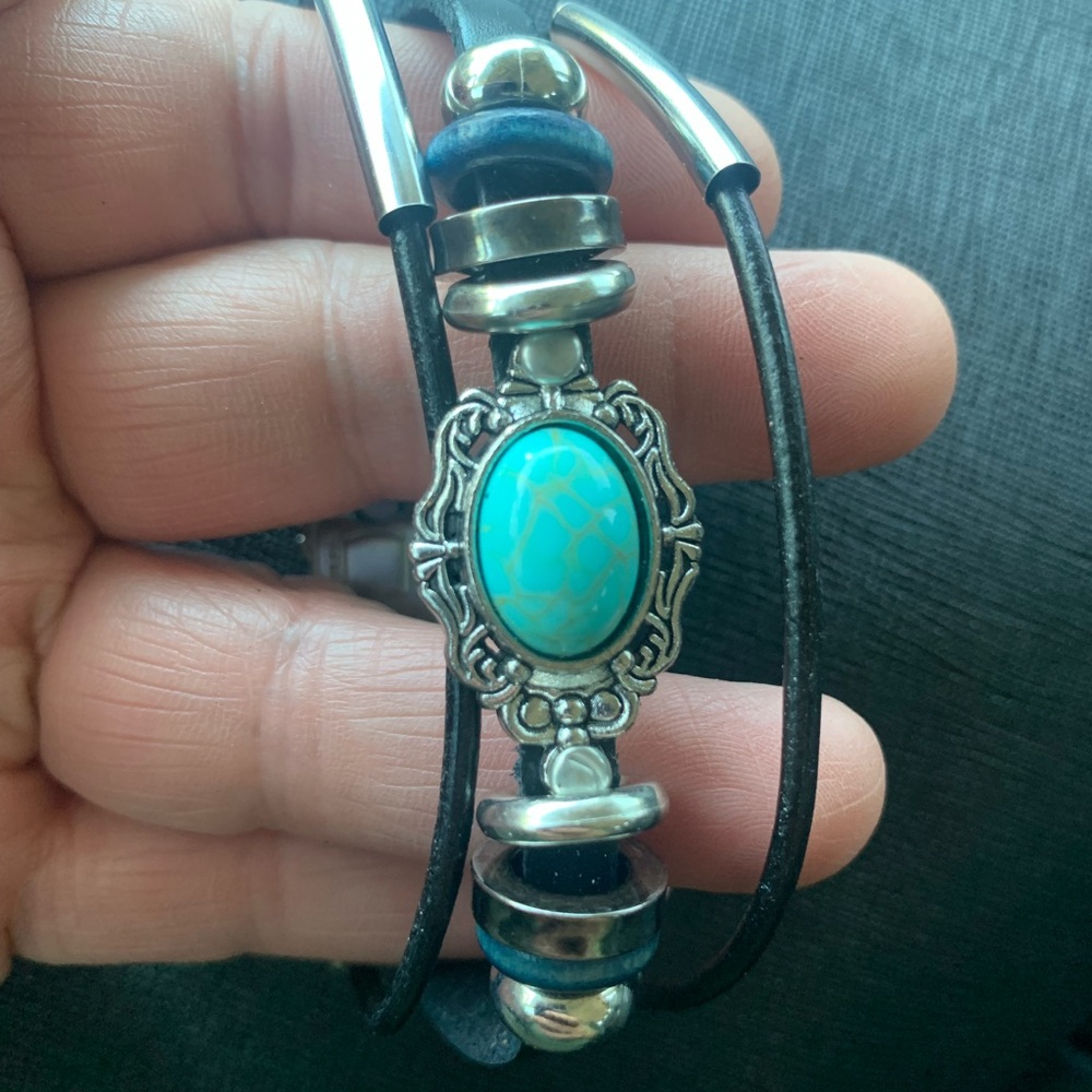 New Leather Bracelet Beaded